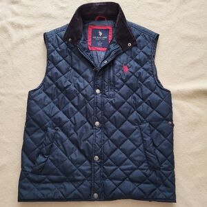 US Polo Assn Vest Men's Size Large Navy Blue Quilted